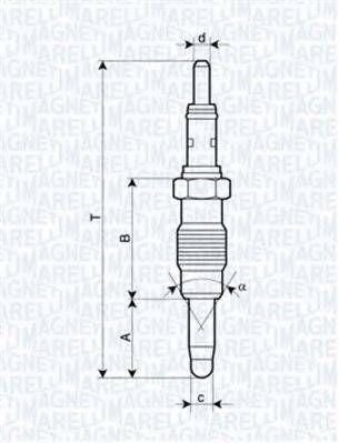 MAGNETI MARELLI 062900011304 Свічка розжарювання