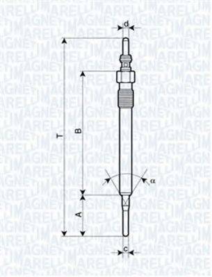 MAGNETI MARELLI 062900061304 Свічка розжарювання