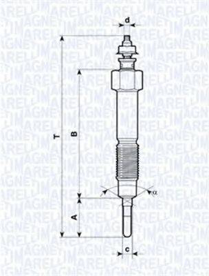 MAGNETI MARELLI 062900044304 Свічка розжарювання