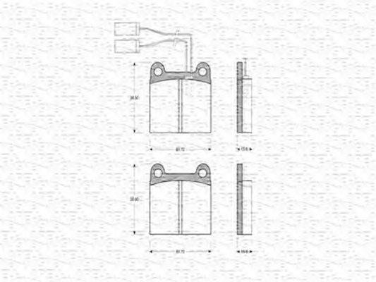 MAGNETI MARELLI 363702160156 Комплект гальмівних колодок, дискове гальмо