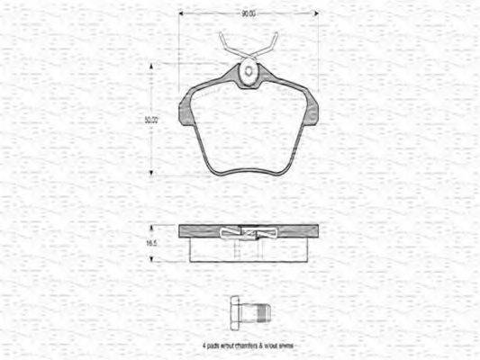 MAGNETI MARELLI 363702160359 Комплект гальмівних колодок, дискове гальмо