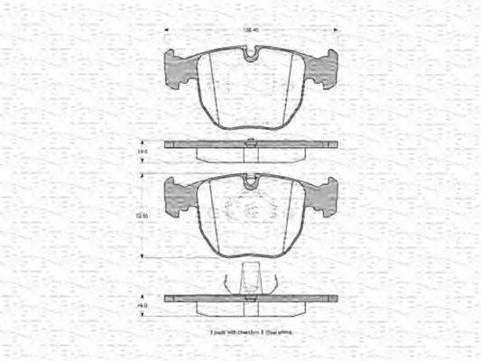 MAGNETI MARELLI 363702160368 Комплект гальмівних колодок, дискове гальмо