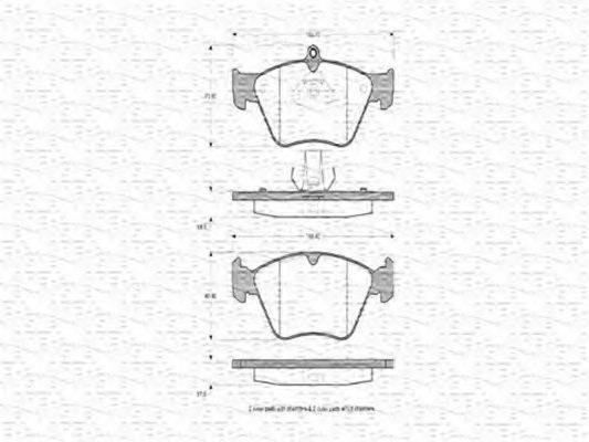 MAGNETI MARELLI 363702160369 Комплект гальмівних колодок, дискове гальмо