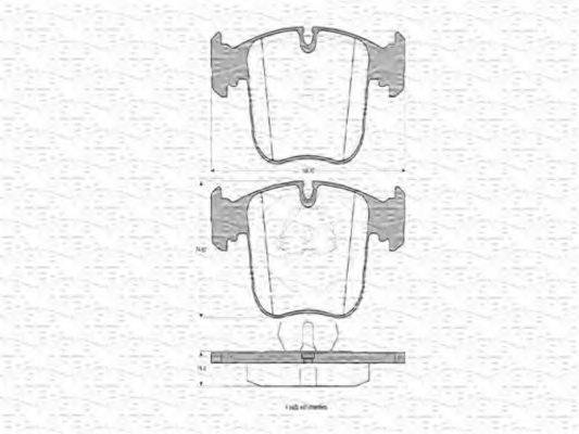 MAGNETI MARELLI 363702160563 Комплект гальмівних колодок, дискове гальмо