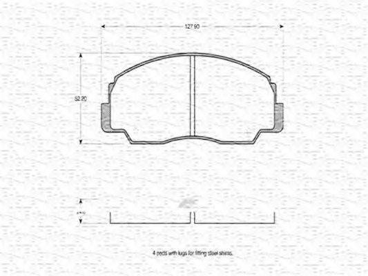 MAGNETI MARELLI 363702160575 Комплект гальмівних колодок, дискове гальмо