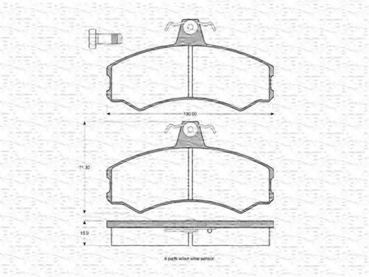 MAGNETI MARELLI 363702160940 Комплект гальмівних колодок, дискове гальмо