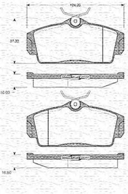 MAGNETI MARELLI 363702161052 Комплект гальмівних колодок, дискове гальмо