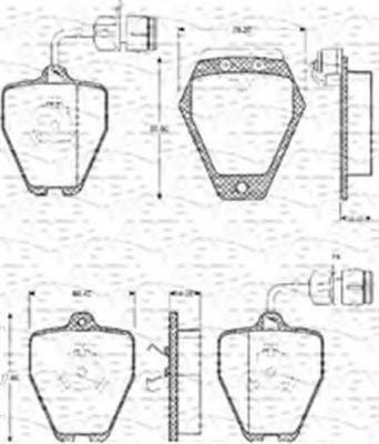 MAGNETI MARELLI 363702161061 Комплект гальмівних колодок, дискове гальмо