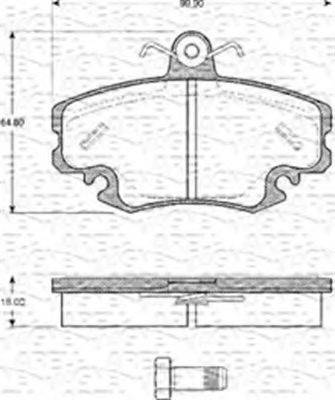 MAGNETI MARELLI 363702161081 Комплект гальмівних колодок, дискове гальмо