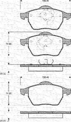 MAGNETI MARELLI 363702161097 Комплект гальмівних колодок, дискове гальмо