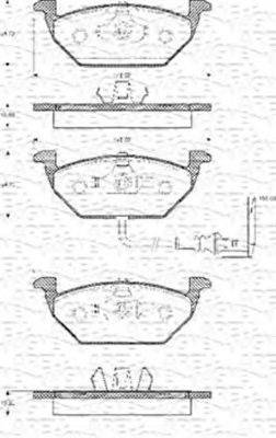 MAGNETI MARELLI 363702161106 Комплект гальмівних колодок, дискове гальмо