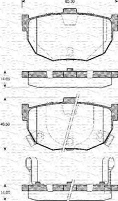 MAGNETI MARELLI 363702161127 Комплект гальмівних колодок, дискове гальмо