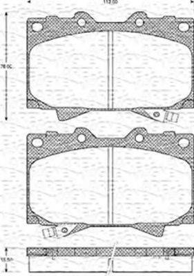 MAGNETI MARELLI 363702161135 Комплект гальмівних колодок, дискове гальмо