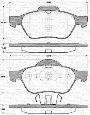 MAGNETI MARELLI 363702161242 Комплект гальмівних колодок, дискове гальмо