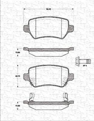 MAGNETI MARELLI 363702161279 Комплект гальмівних колодок, дискове гальмо