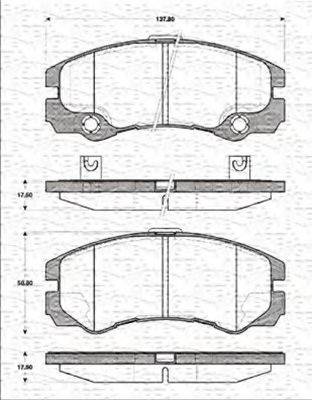 MAGNETI MARELLI 363702161413 Комплект гальмівних колодок, дискове гальмо