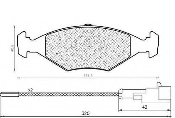 MAGNETI MARELLI 430216171024 Комплект гальмівних колодок, дискове гальмо