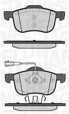 MAGNETI MARELLI 363916060128 Комплект гальмівних колодок, дискове гальмо