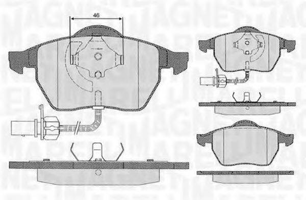 MAGNETI MARELLI 363916060143 Комплект гальмівних колодок, дискове гальмо