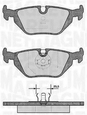 MAGNETI MARELLI 363916060154 Комплект гальмівних колодок, дискове гальмо