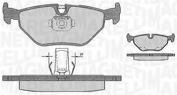 MAGNETI MARELLI 363916060158 Комплект гальмівних колодок, дискове гальмо