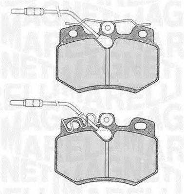 MAGNETI MARELLI 363916060167 Комплект гальмівних колодок, дискове гальмо