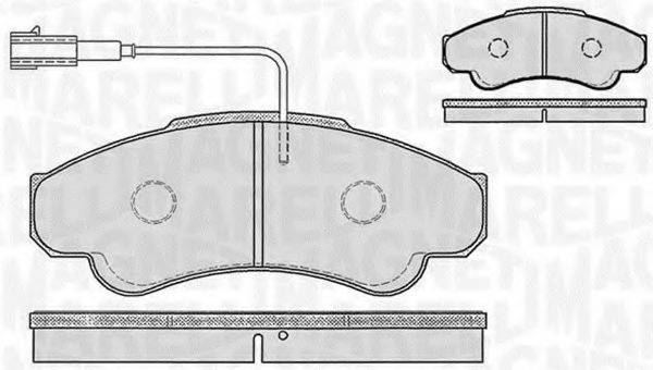 MAGNETI MARELLI 363916060187 Комплект гальмівних колодок, дискове гальмо