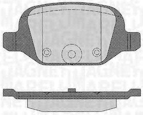 MAGNETI MARELLI 363916060216 Комплект гальмівних колодок, дискове гальмо