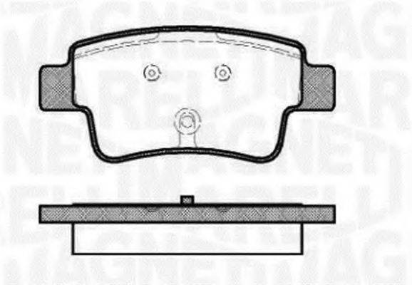 MAGNETI MARELLI 363916060230 Комплект гальмівних колодок, дискове гальмо