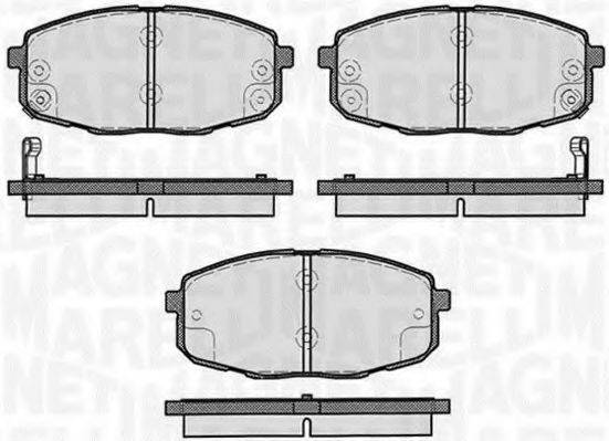 MAGNETI MARELLI 363916060281 Комплект гальмівних колодок, дискове гальмо