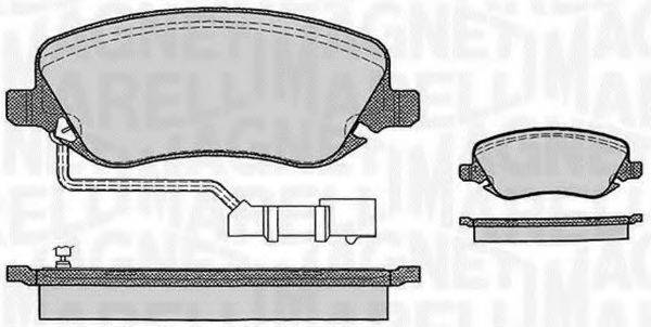 MAGNETI MARELLI 363916060289 Комплект гальмівних колодок, дискове гальмо