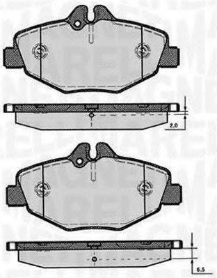 MAGNETI MARELLI 363916060318 Комплект гальмівних колодок, дискове гальмо