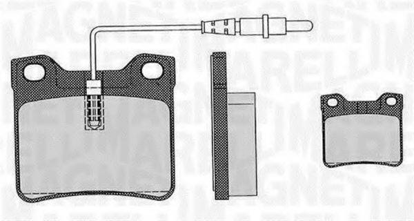 MAGNETI MARELLI 363916060326 Комплект гальмівних колодок, дискове гальмо