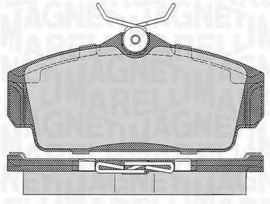 MAGNETI MARELLI 363916060344 Комплект гальмівних колодок, дискове гальмо