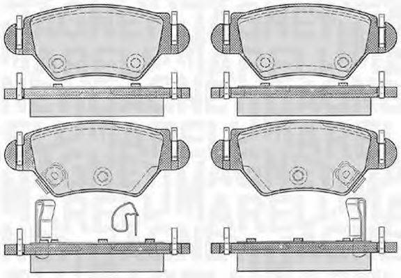 MAGNETI MARELLI 363916060357 Комплект гальмівних колодок, дискове гальмо