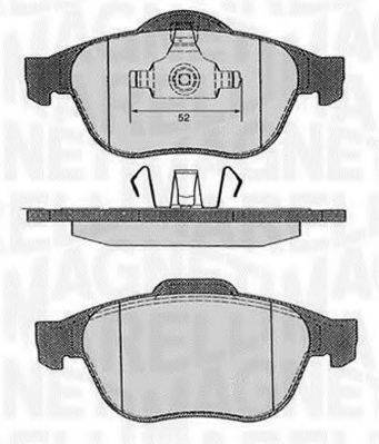 MAGNETI MARELLI 363916060383 Комплект гальмівних колодок, дискове гальмо