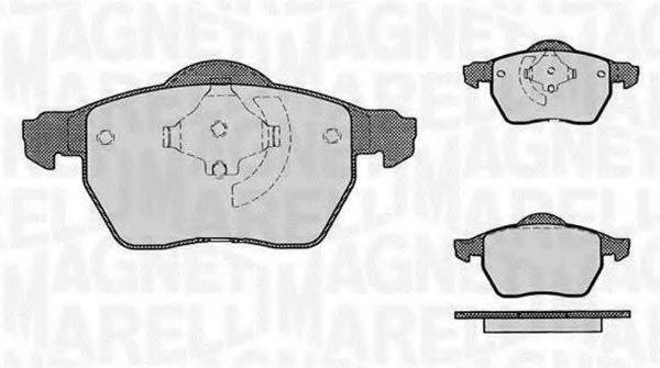 MAGNETI MARELLI 363916060421 Комплект гальмівних колодок, дискове гальмо