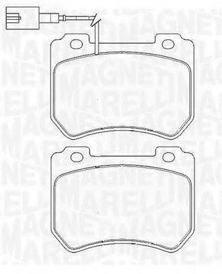 MAGNETI MARELLI 363916060423 Комплект гальмівних колодок, дискове гальмо