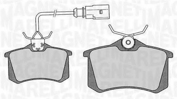 MAGNETI MARELLI 363916060443 Комплект гальмівних колодок, дискове гальмо