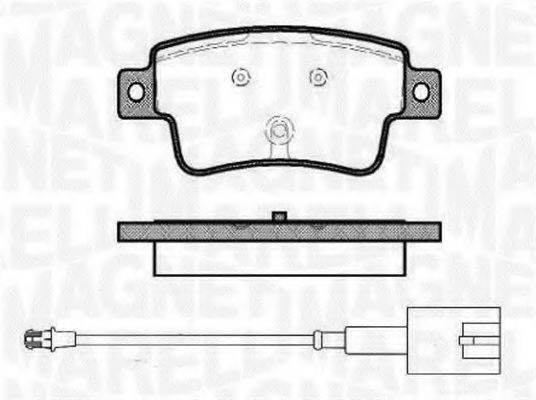 MAGNETI MARELLI 363916060446 Комплект гальмівних колодок, дискове гальмо