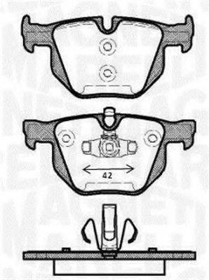 MAGNETI MARELLI 363916060486 Комплект гальмівних колодок, дискове гальмо