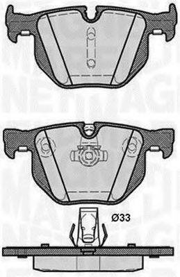 MAGNETI MARELLI 363916060487 Комплект гальмівних колодок, дискове гальмо