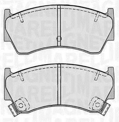 MAGNETI MARELLI 363916060518 Комплект гальмівних колодок, дискове гальмо