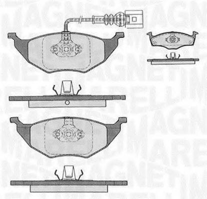 MAGNETI MARELLI 363916060536 Комплект гальмівних колодок, дискове гальмо