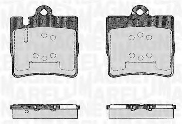 MAGNETI MARELLI 363916060553 Комплект гальмівних колодок, дискове гальмо