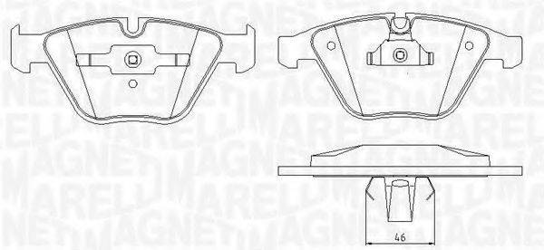 MAGNETI MARELLI 363916060583 Комплект гальмівних колодок, дискове гальмо