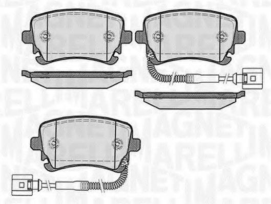 MAGNETI MARELLI 363916060603 Комплект гальмівних колодок, дискове гальмо