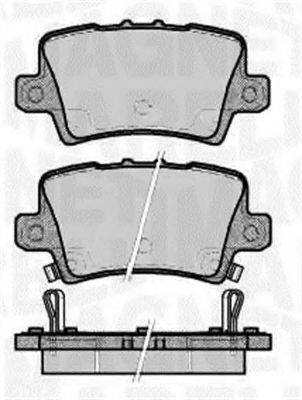 MAGNETI MARELLI 363916060621 Комплект гальмівних колодок, дискове гальмо