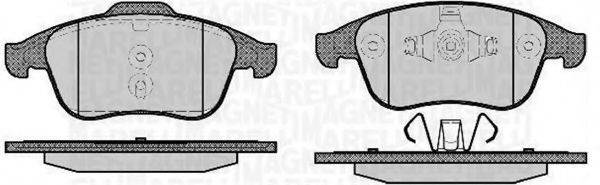 MAGNETI MARELLI 363916060671 Комплект гальмівних колодок, дискове гальмо