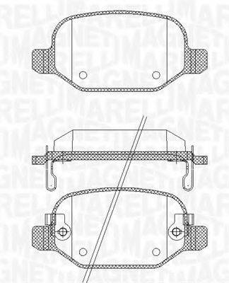 MAGNETI MARELLI 363916060688 Комплект гальмівних колодок, дискове гальмо